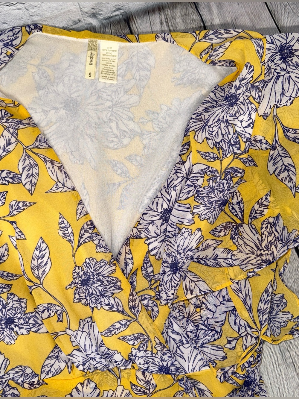 Japna Floral Faux Wrap Dress - Picture 4 of 4